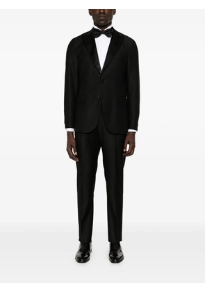Boglioli satin-trim peak-lapel suit - Black