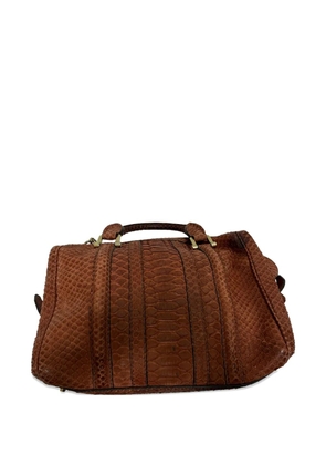 Burberry Pre-Owned Nevinson python bowling bag - Brown