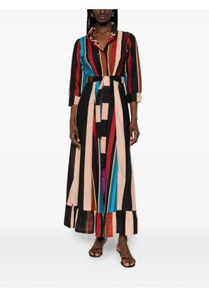 CONNOR&BLAKE sequin-embellished striped-pattern maxi dress - Black