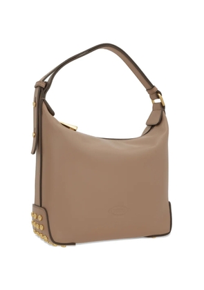 Tod's logo-embossed studded tote bag - Neutrals
