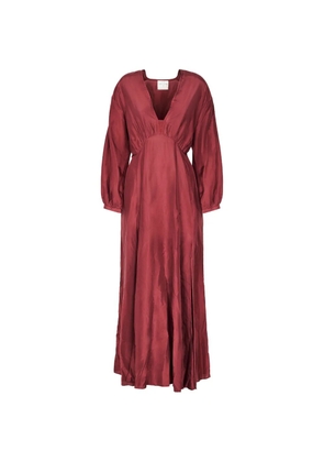 Forte Forte V-neck silk maxi dress - Red
