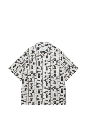 Prada geometric-print short-sleev shirt - Neutrals
