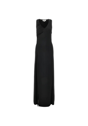 Victoria Beckham ruched V-neck dress - Black