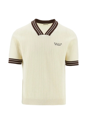 gallia ribbed-knit short-sleeve T-shirt - Neutrals