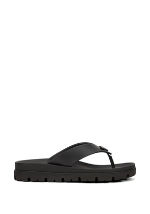 Prada logo detail flip-flops - Black
