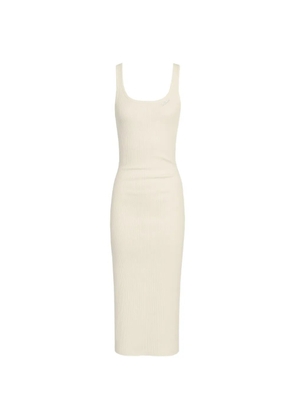 MC2 Saint Barth Jennifer ribbed logo dress - White