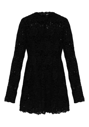 Sportmax Tefrite lace long-sleeve dress - Black