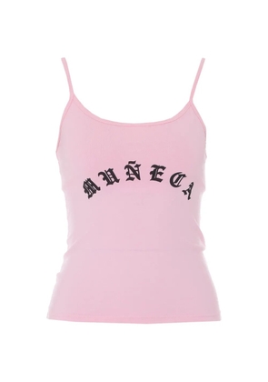 Willy Chavarria Cholita gothic-print tank top - Pink