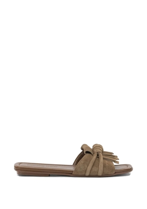 Pomme D´Or Glenn fringed knotted sandals - Brown
