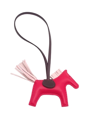 Hermès Pre-Owned 2022 Milo Lambskin Grigri Rodeo Bag Charm PM key chain - Pink