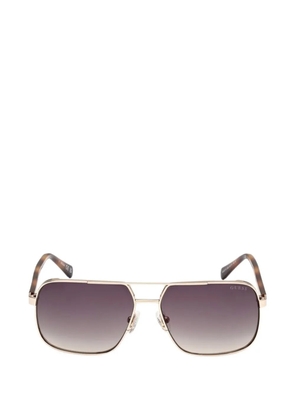 GUESS EYEWEAR double-bridge pilot-frame sunglasses - Gold