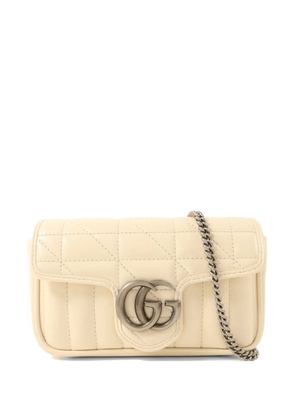 Gucci Pre-Owned GG Marmont Super Mini chain shoulder bag - Neutrals