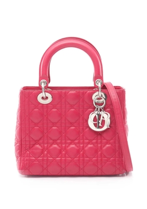Christian Dior Pre-Owned 2000-2026 Medium Lambskin Cannage Lady Dior satchel - Pink