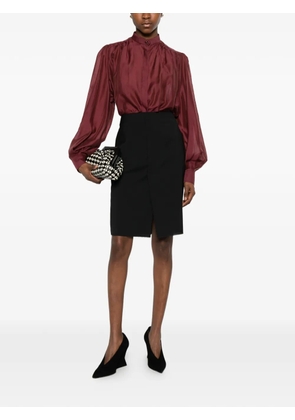 MARSEM raw-edge slit mini skirt - Black