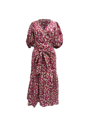 Diane Von Furstenberg Vintage Elektra printed wrap dress - Pink