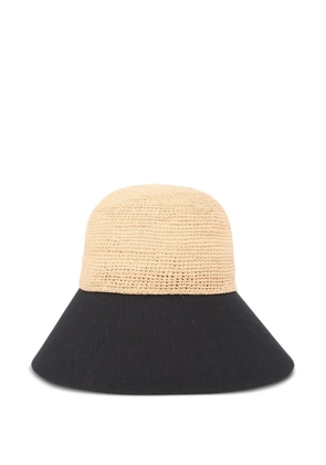 Helen Kaminski woven-raffia linen-brim hat - Neutrals