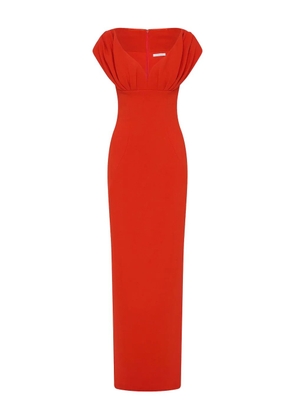 Rachel Gilbert Myra ruched maxi gown - Red