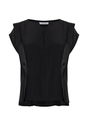 Max Mara V-neck panel blouse - Black