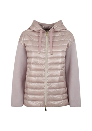 Herno quilted-panel hooded jacket - Pink