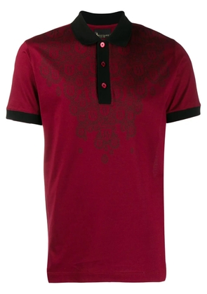 Billionaire crest print polo shirt - Red