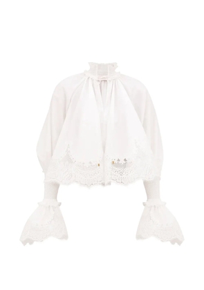 ZIMMERMANN lace ruffled blouse - White