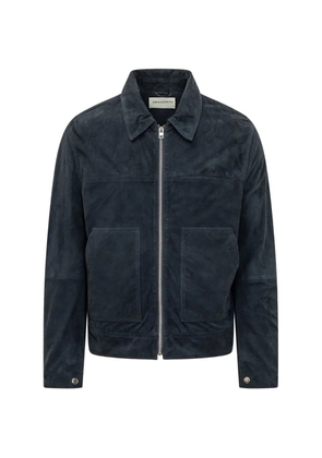 AMARANTO zip-fastening leather jacket - Blue