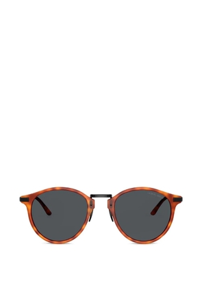 Giorgio Armani round-frame tortoiseshell sunglasses - Brown