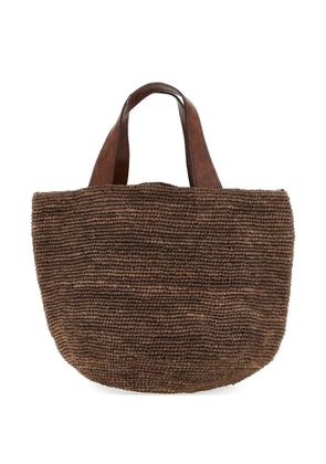 IBELIV Mirozy crocheted raffia tote bag - Brown