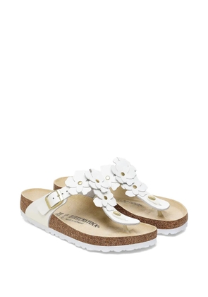 Birkenstock Gizeh flower-appliqué sandals - White