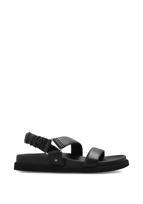 Max Mara Mxamacro ruched strap leather sandals - Black