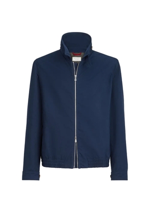 Brunello Cucinelli water-resistant microfiber outerwear jacket - Blue
