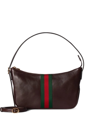 Gucci Small Lunetta striped crossbody bag - Brown