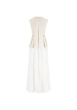 Acler Delny pleated peplum dress - White