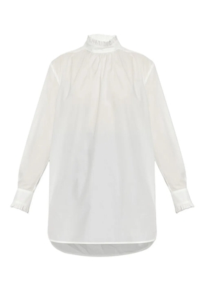 Max Mara Gettata ruffled high-neck shirt - White