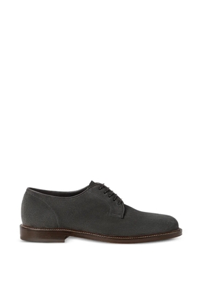 Brunello Cucinelli reversed calfskin derbys - Grey