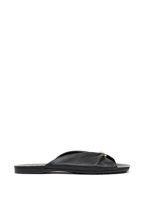 LOEWE leather flat sandals - Black