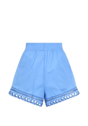 Ermanno Scervino broderie-anglaise elasticated-waist shorts - Blue