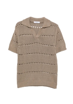 Daniele Fiesoli pointelle-knit short-sleeve sweater - Neutrals