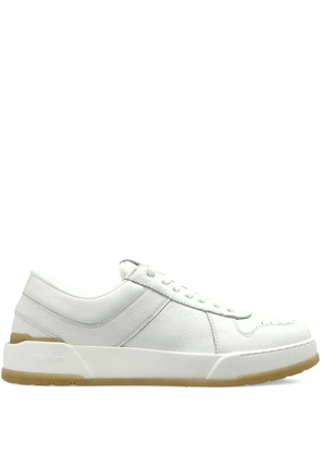 Max Mara lace-up panelled pumps - White