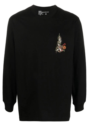 Maharishi graphic-print long-sleeved T-shirt - Black