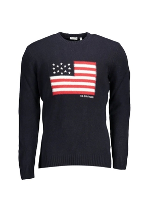 U.S. POLO ASSN. flag-intarsia crew-neck sweater - Blue