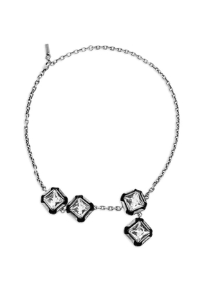 Givenchy crystal-embellished square-cut necklace - Silver