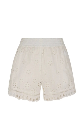 Ermanno Scervino broderie-anglaise scalloped-hem shorts - Neutrals