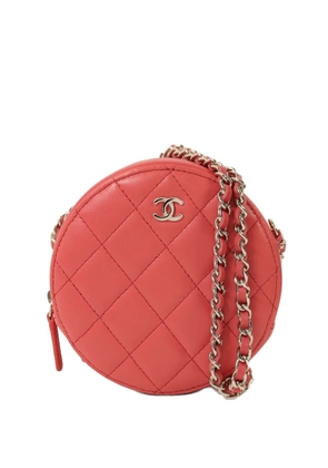 CHANEL Pre-Owned round CC quilted shoulder bag - Pink