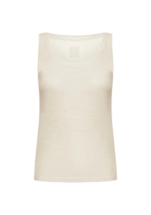 120% Lino scoop-neck linen top - Neutrals