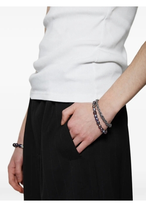 Emanuele Bicocchi black baroque pearl bracelet - Silver