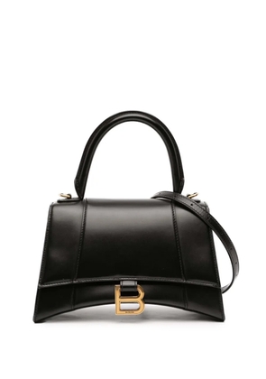 Balenciaga Pre-Owned 2019 Small Shiny Box Calfskin Hourglass Top Handle Bag satchel - Black