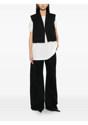 Lutz Huelle Smoking frayed-edge gilet - Black