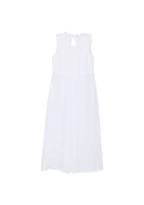 Peserico pleated-bodice sleeveless dress - White