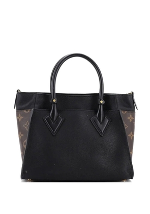 Louis Vuitton Pre-Owned On My Side Tote Leather with Monogram Canvas PM shoulder bag - Black